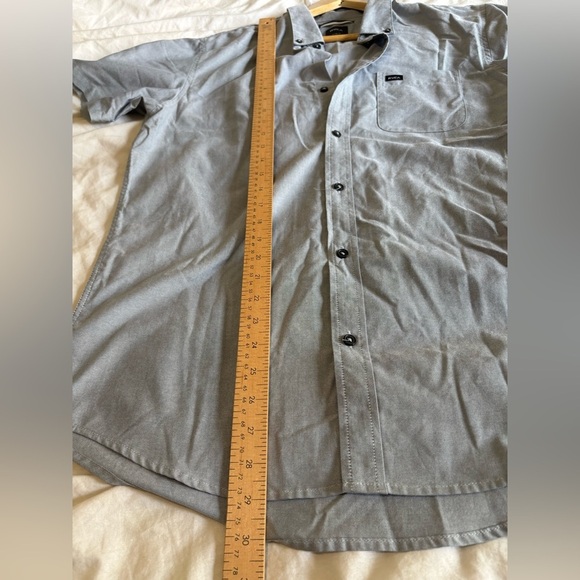 RVCA NWOT mens that’ll do short sleeve button down large pavement grey shirt - Picture 6 of 10